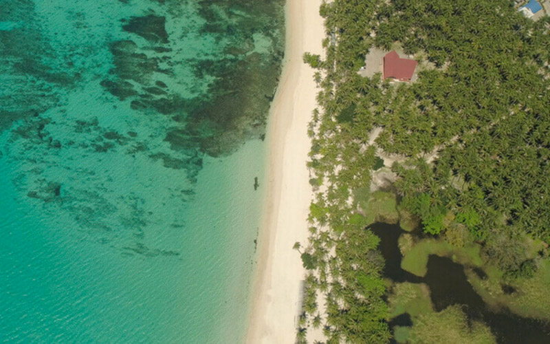 Luzon Strandbild aus der Luft